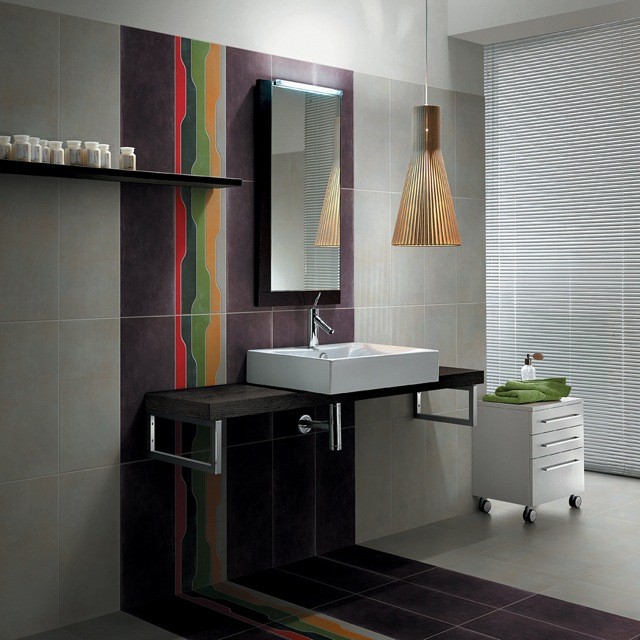 Azulejos para baños modernos, 50 ideas increÃbles. Cenefas para azulejos baño