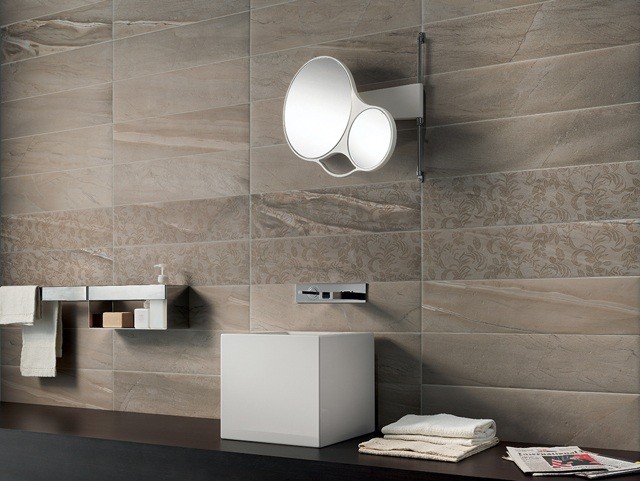 azulejos para baños moderno diseño espejo