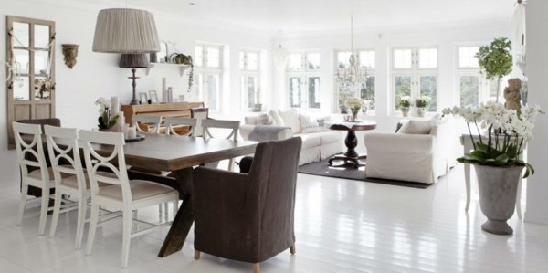 Muebles de comedor en el salón para las cenas especiales Juegos de comedores modernos 2015