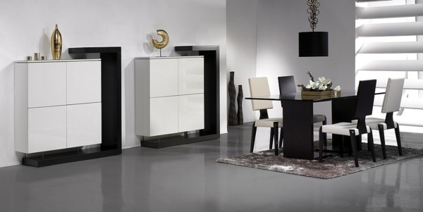 Muebles de comedor en el salón para las cenas especiales Juegos de comedores modernos 2015