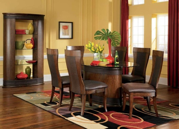 Muebles de comedor en el salón para las cenas especiales Salon comedor de madera