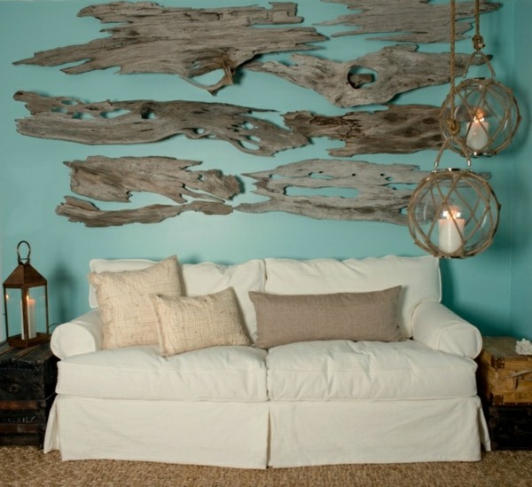 Maderas flotantes como adornos para el hogar Decoracion contemporanea con mesas tronco
