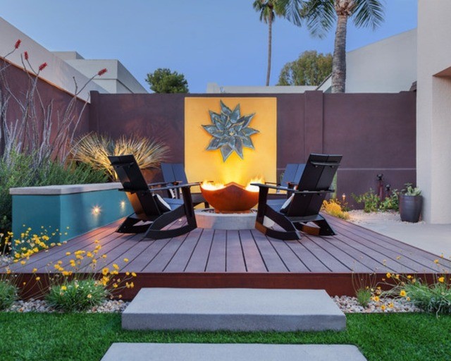 Decoración de terrazas en madera, ideas de éxito. Patios piso diseño