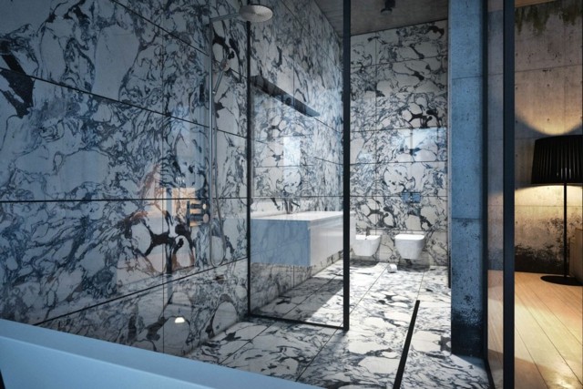 ingenioso diseño moderno baño precioso marmol alta calidad