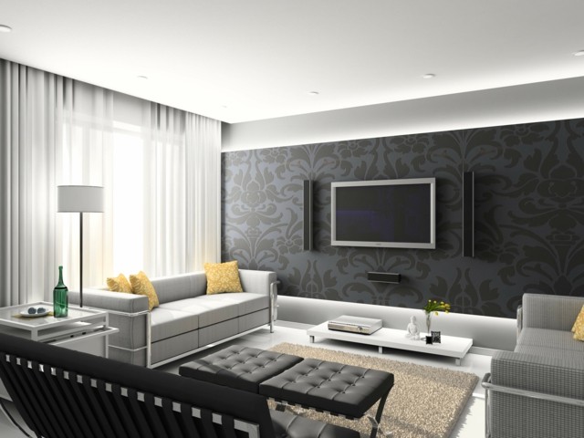 Salón moderno: tendencias originales para 2015 Muebles de sala modernos y elegantes para tv
