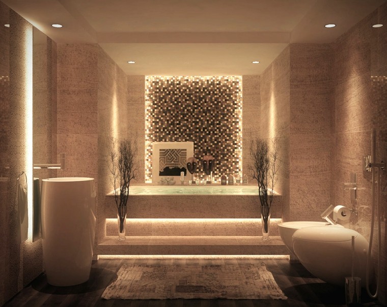 Cuarto de baño de diseño lujosos y apasionantes.