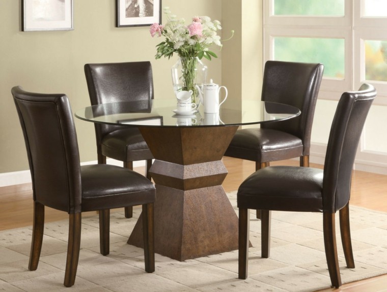 Mesas de comedor y sillas de comedor ideas excepcionales Vidrio comedor diseño