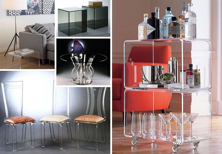 Tiempos modernos y muebles - acrílico una clara ventaja.