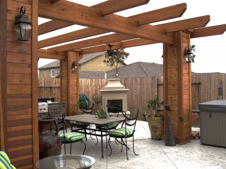Pergolas jardin de madera, una zona de recreo ideal