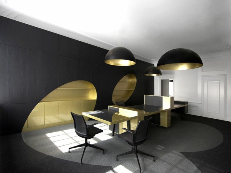 Color negro y dorado, elegancia para espacios interiores