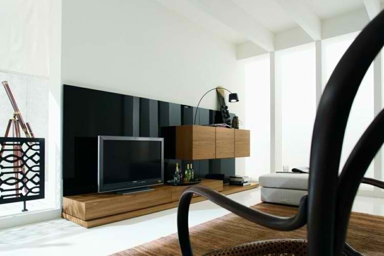 televisor minimalista lampara muebles