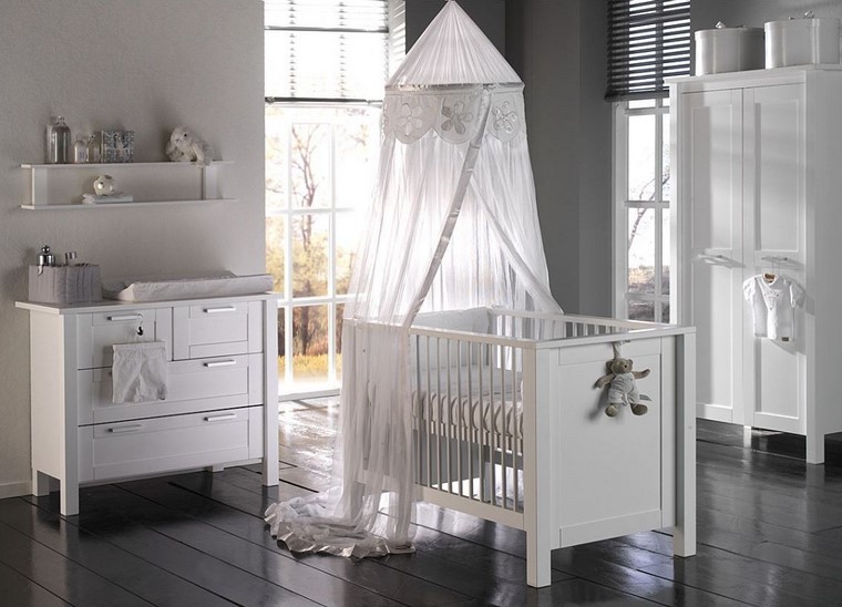 Decoración cunas bebe con dosel adorables