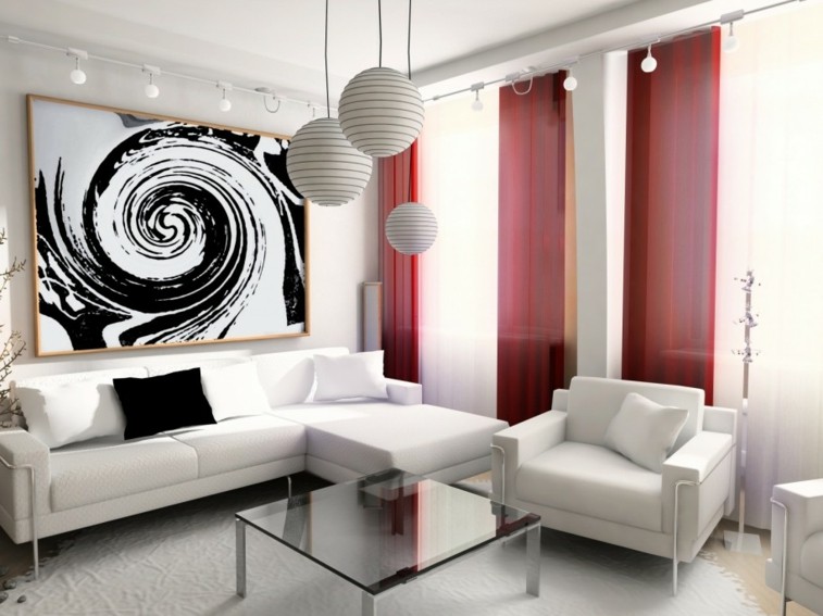Decorar salas de estar en blanco y negro, ¿se atreve?