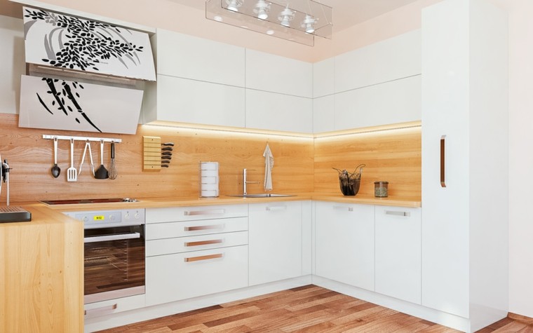 Blanco y madera cincuenta ideas para decorar tu cocina