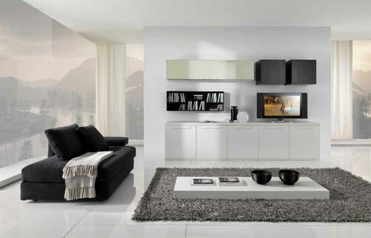 Decorar salas de estar en blanco y negro, ¿se atreve?