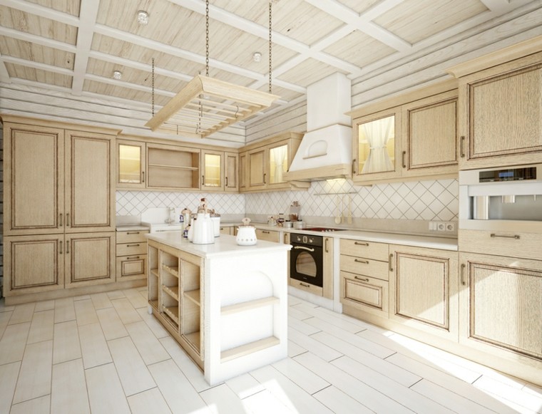 Cocinas blancas con muebles de madera muy modernas Cocinas integrales de madera pequeñas