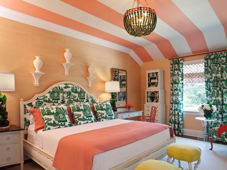 Combinaciones de colores para las paredes del dormitorio