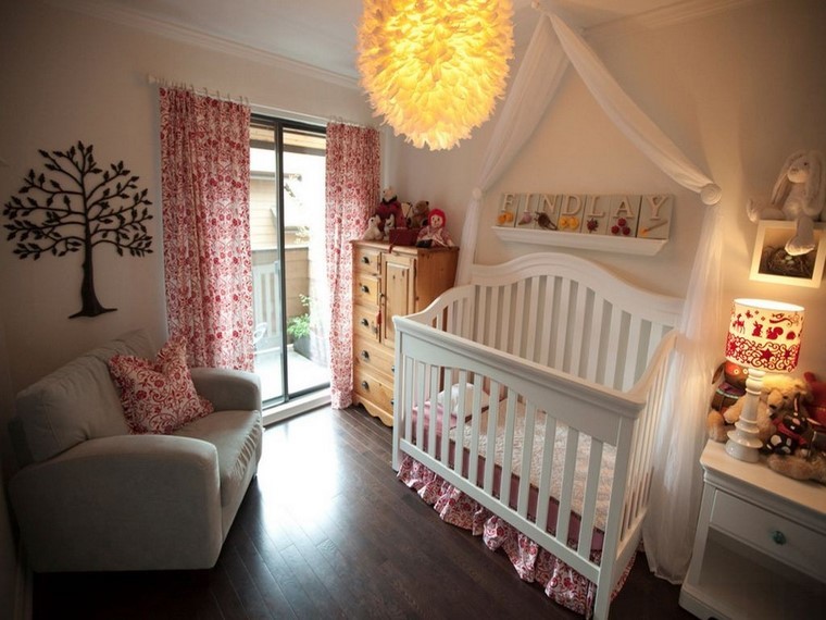 Decoración cunas bebe con dosel adorables