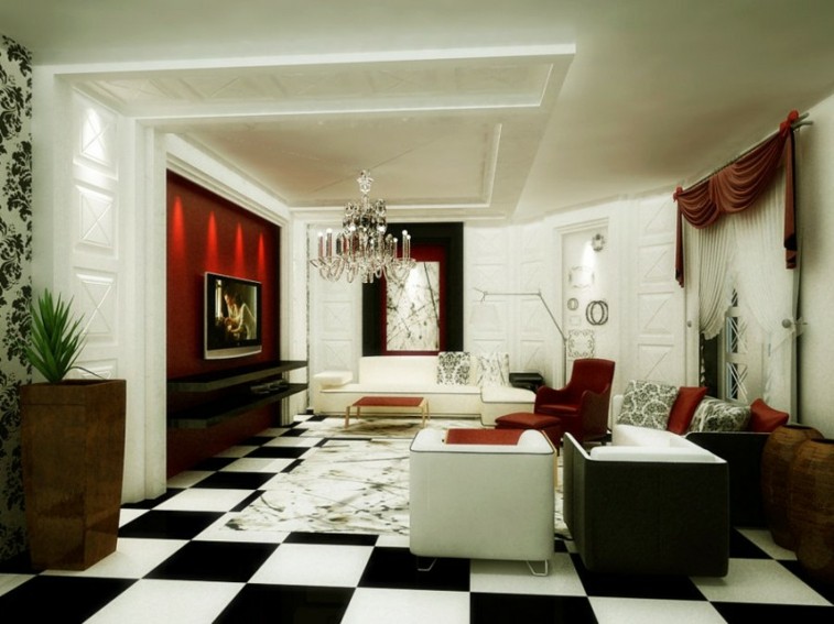Decorar salas de estar en blanco y negro, ¿se atreve?