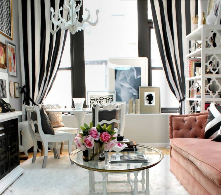 Decorar salas de estar en blanco y negro, ¿se atreve?