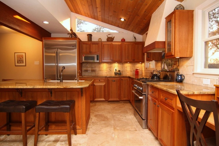 Techos de madera cincuenta ideas modernas Muebles de madera para casas pequeñas