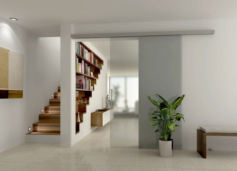 Espacio separado con separadores de ambientes originales Ideas Escalera Estanteria