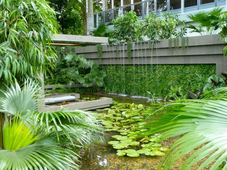 Diseño de jardines: jardines verticales, chimeneas, piscinas Diseño Tropical Jardín