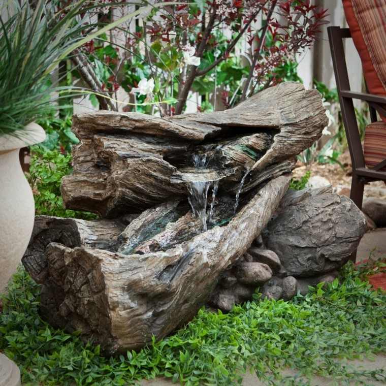 madera resistente agua decorar jardin ideas