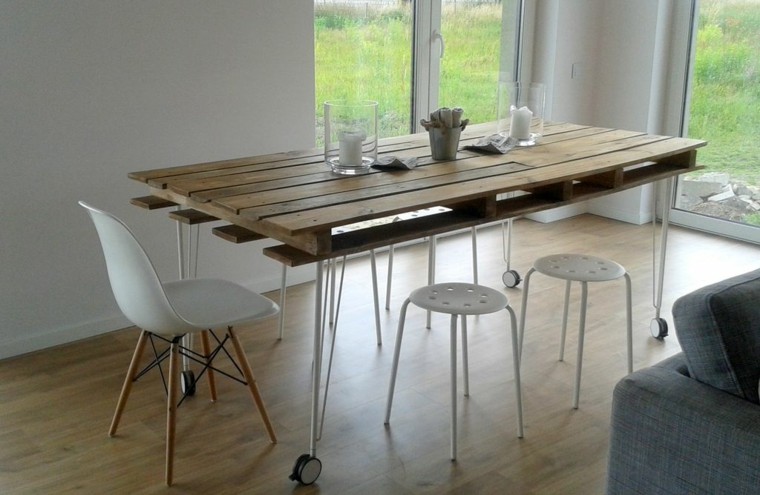 Muebles hechos con palets 100 ideas para el hogar. Banqueta Comedor creativo