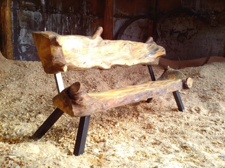 Muebles rusticos, aires campestres para todo espacio. Decoracion contemporanea con mesas tronco