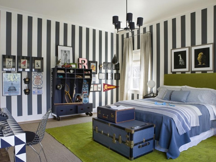 Dormitorios juveniles: 100 ideas para tu adolescente Remodelacion de un cuarto juvenil sencillo para varones