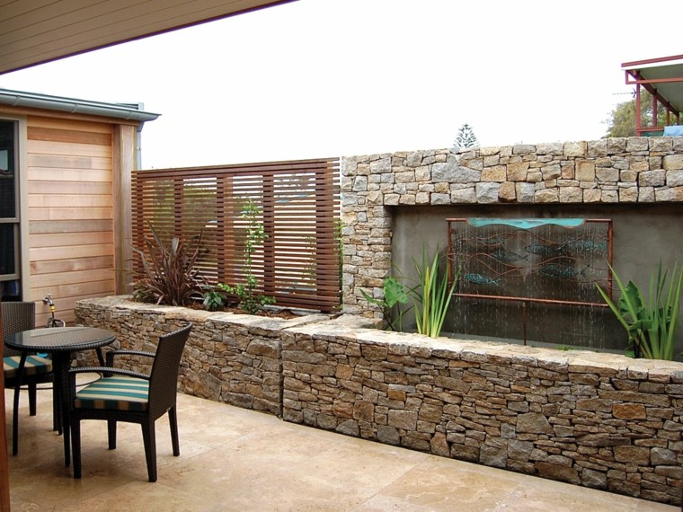 Revestimiento de paredes exteriores 50 ideas Interior Ideas Edificio Patio