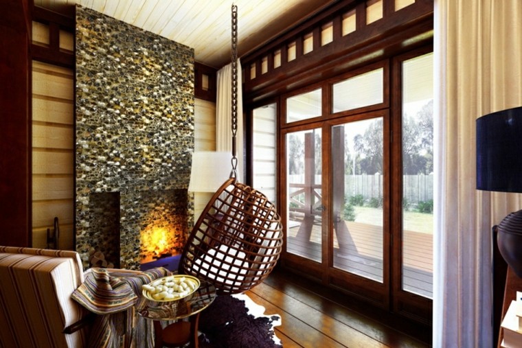 Interiores modernos 65 ideas para la decoración Madera Sala De inspiraciones