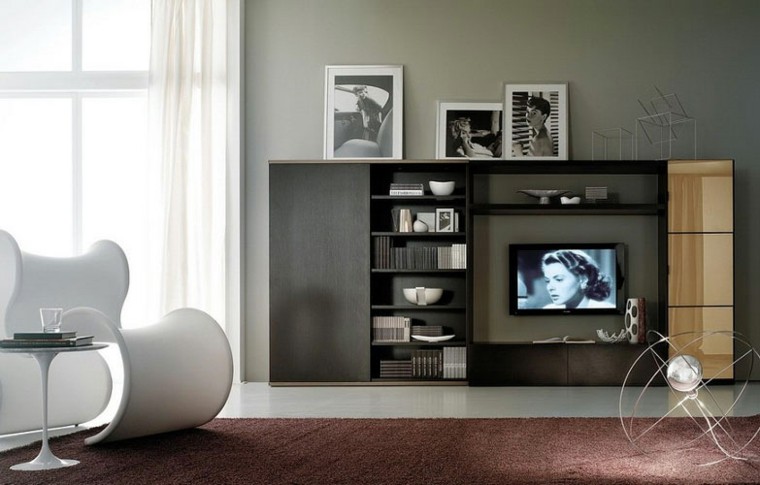 Muebles de salon modernos y funcionales: menos es más Modelos de muebles modernos