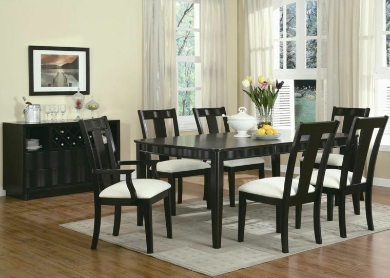 Sillas de comedor modernas cincuenta ideas geniales Sillas de madera para comedor clasicas