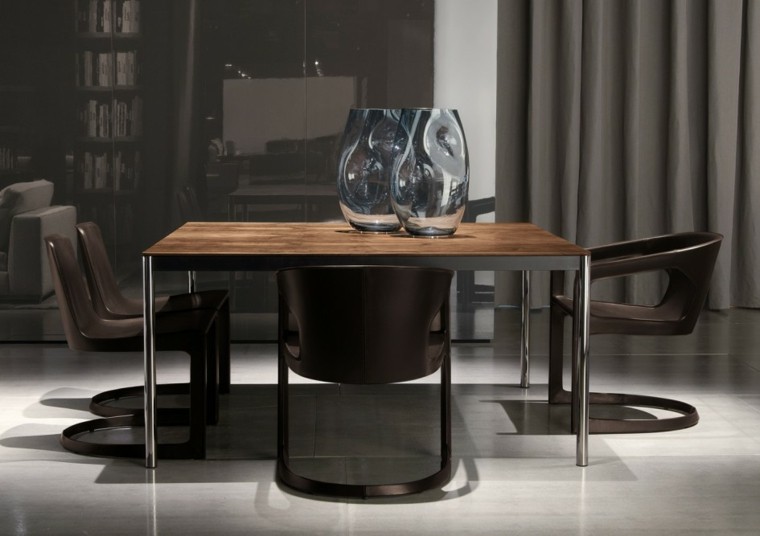 Sillas de comedor modernas cincuenta ideas geniales Silla sslon acero plastico mofernas