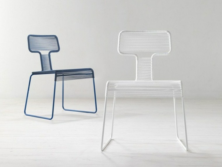 Sillas de comedor modernas cincuenta ideas geniales Silla sslon acero plastico mofernas