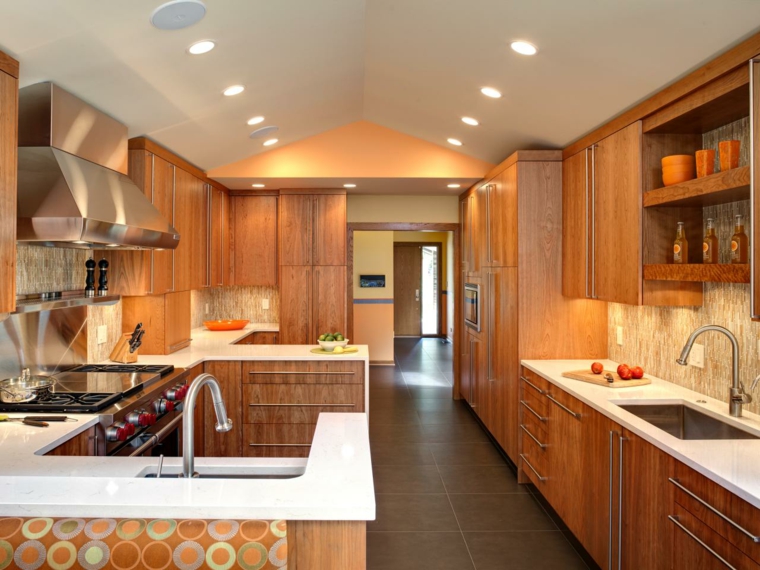 Diseño de cocinas modernas 100 ejemplos geniales Cocinas integrales de madera pequeñas