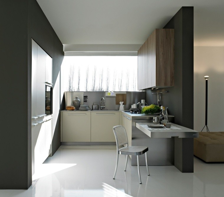 Decoración de interiores cocinas modernas con estilo Diseño de cosina empotradas con purrtas
