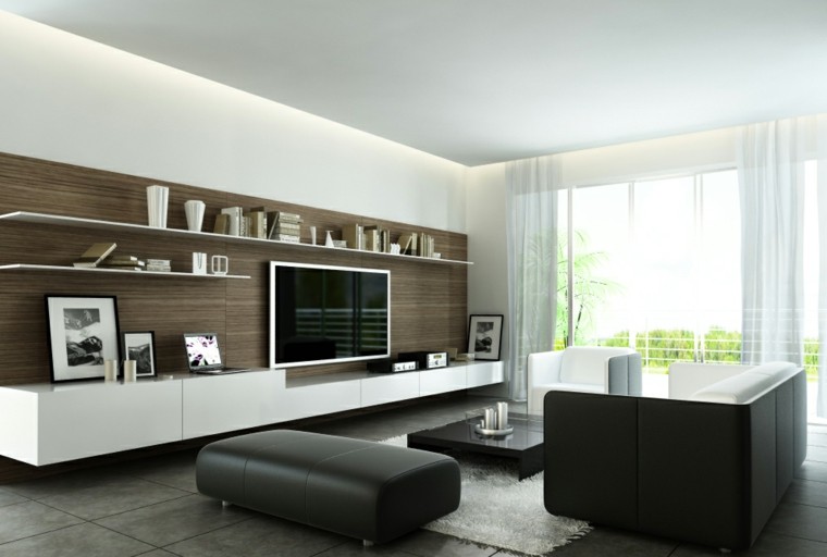 Decorar salon de un modo creativo, ideas a tu alcance. Salon marron y blanco