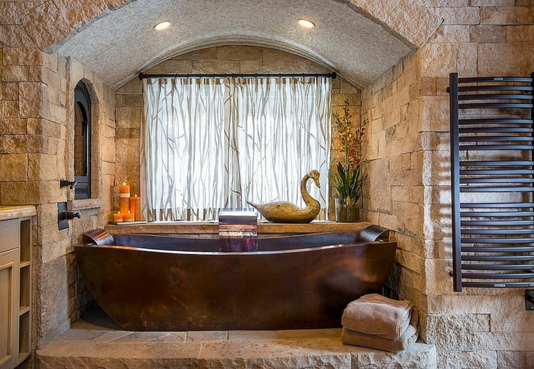 Baños rusticos romanticos ~ dikidu.com
