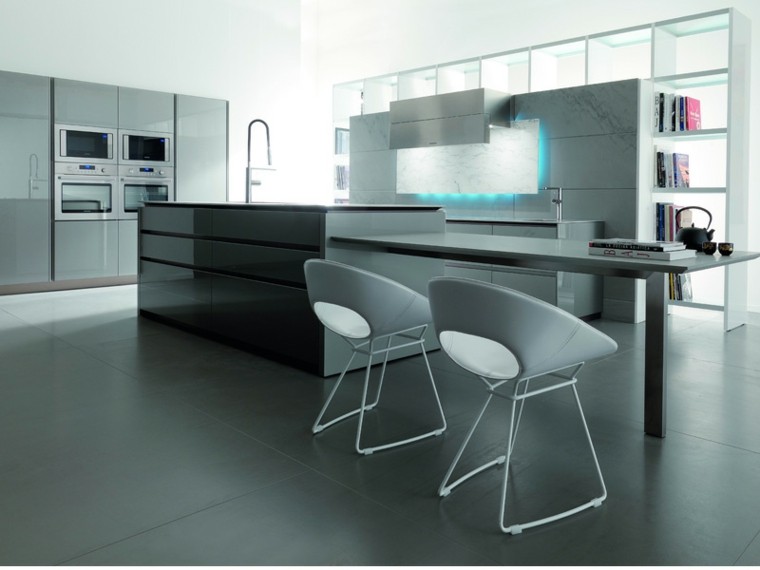 Diseño de cocinas modernas 100 ejemplos geniales Desayunadores modernos