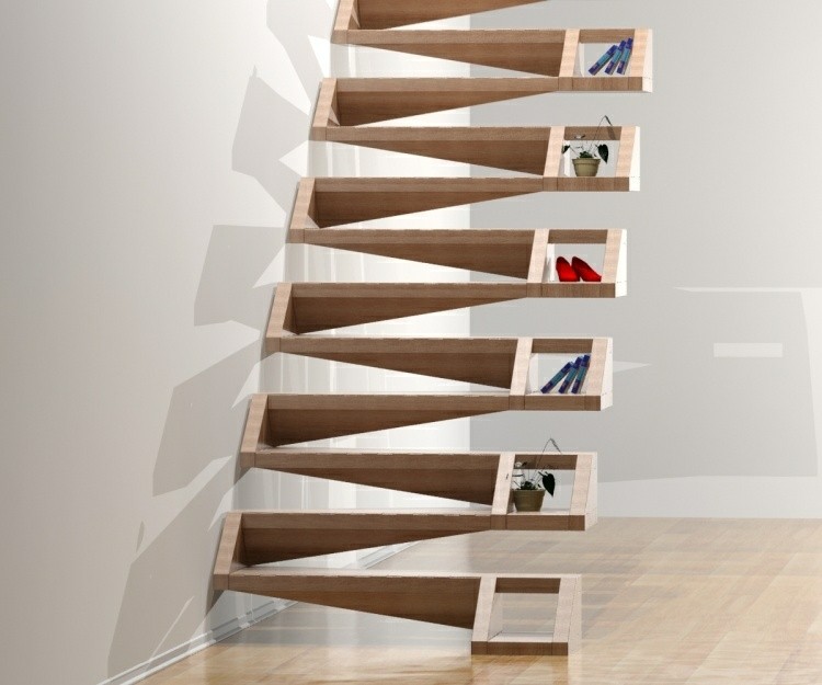 Escalera flotante 50 diseños que no te puedes perder. Creativo De Escalera Concreto