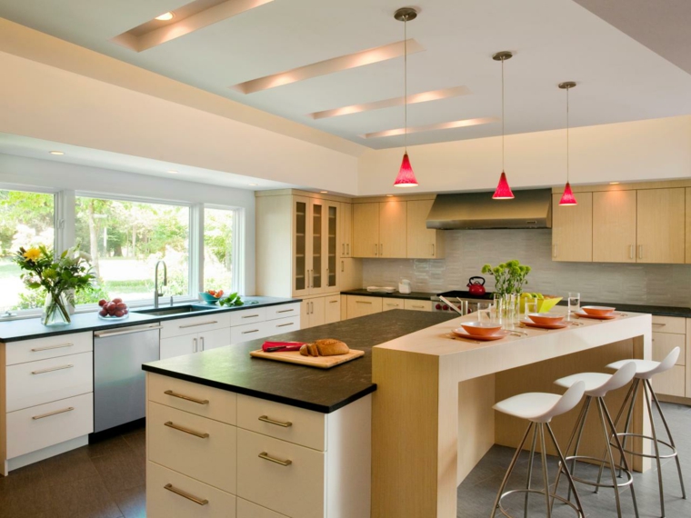 Diseño de cocinas modernas 100 ejemplos geniales Desayunadores modernos