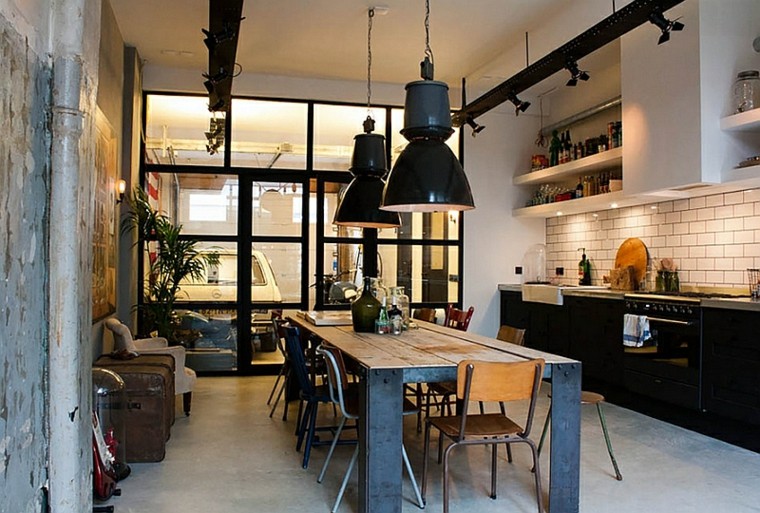 Diseño industrial cocinas modernas y originales Ideas Lámparas Industriales