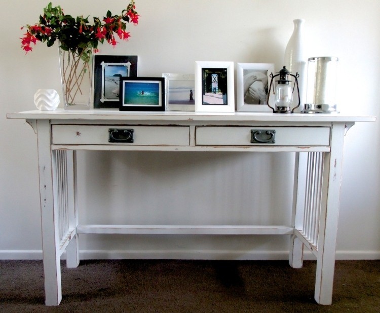 Recibidores decorados con muebles desgastados 25 ideas
