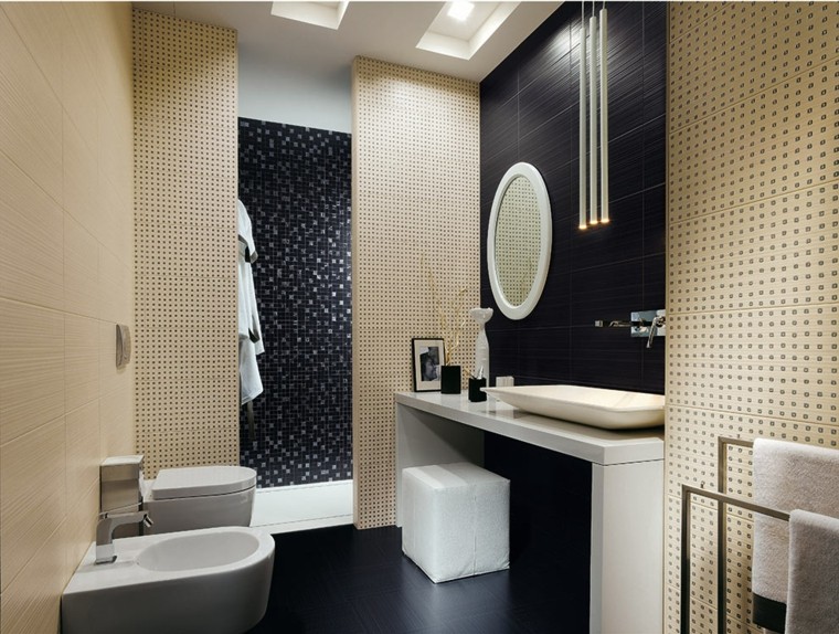 Azulejos para baños modernos cien ideas geniales Mayolicas para dormitorios