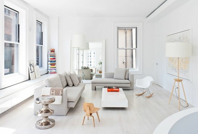 Salones de diseño escandinavo y decoración preciosa