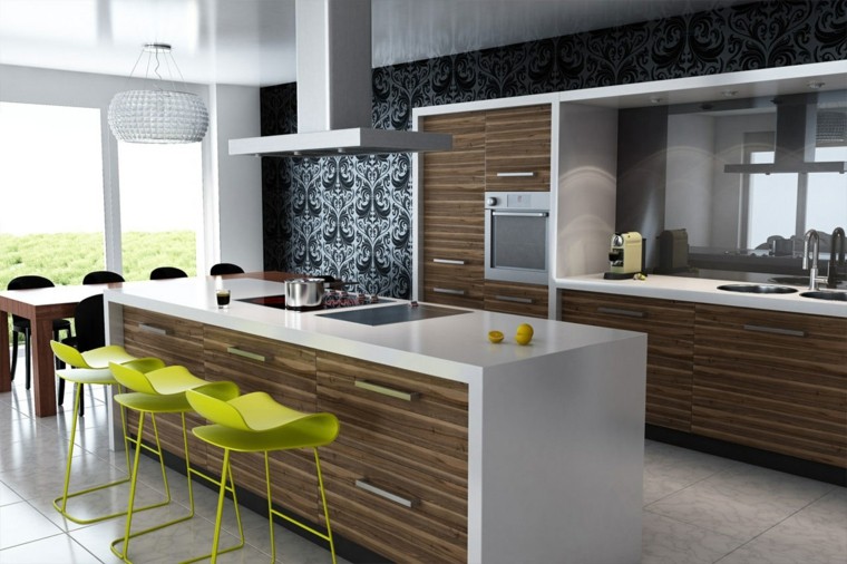 Decoración de interiores cocinas modernas con estilo Cocinas rojas y verdes