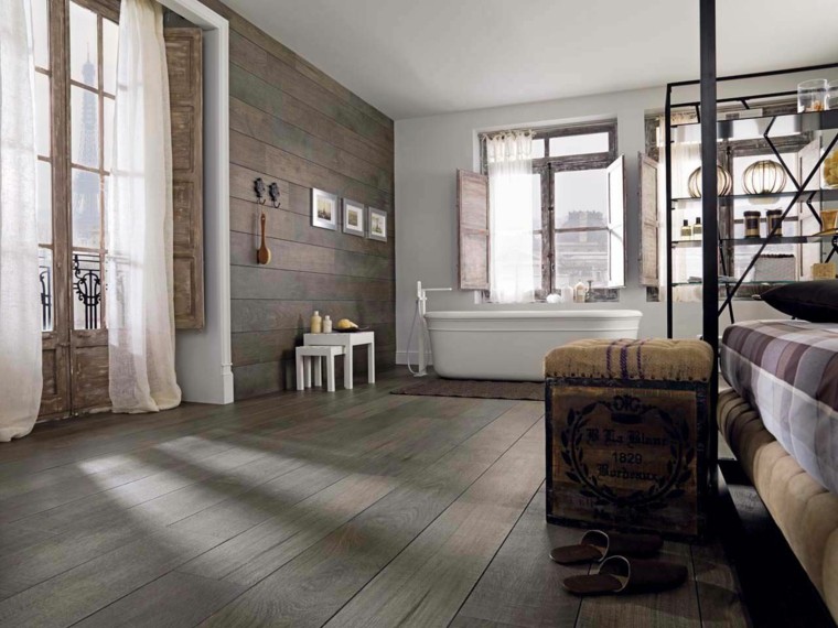 Azulejos diseño madera, un toque natural para tu baño.
